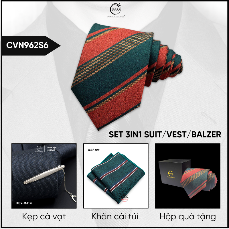 Combo Cà Vạt Nam 3in1 (CVN962S6)