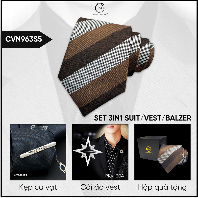 Combo Cà Vạt Nam 3in1 (CVN963S5)