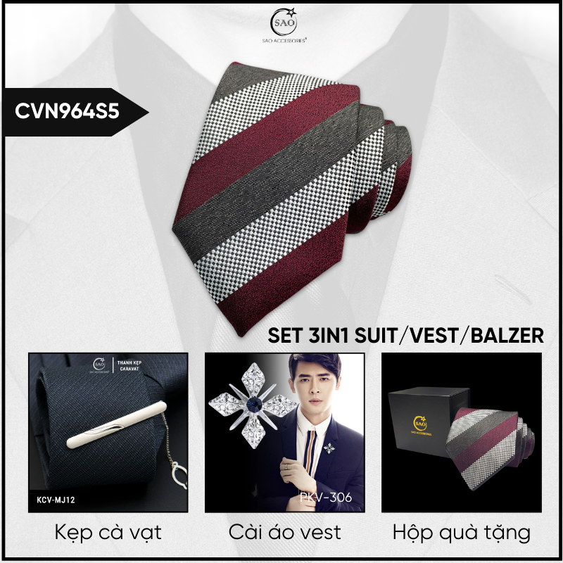 Combo Cà Vạt Nam 3in1 (CVN964S5)