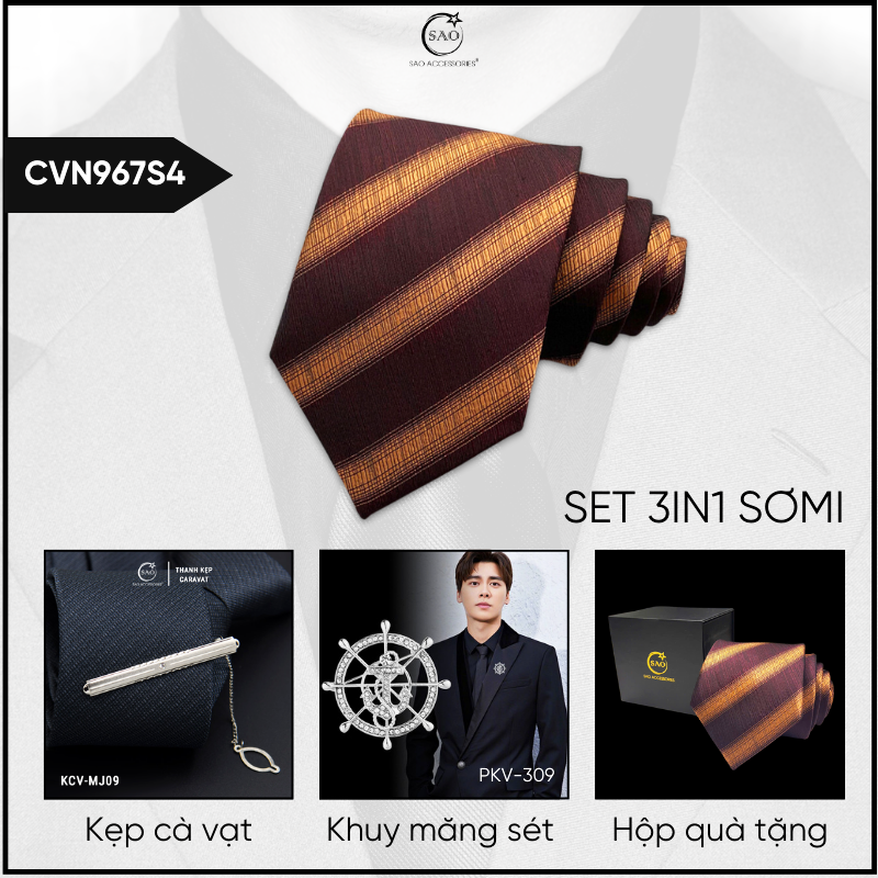 Combo Cà Vạt Nam 3in1 (CVN967S4)