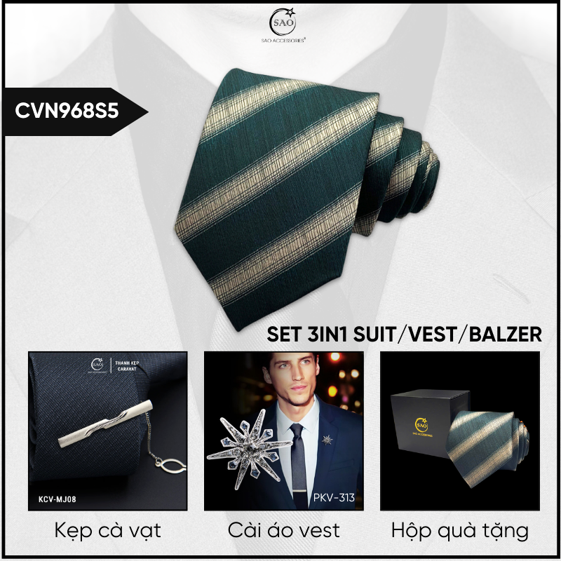 Combo Cà Vạt Nam 3in1 (CVN968S5)