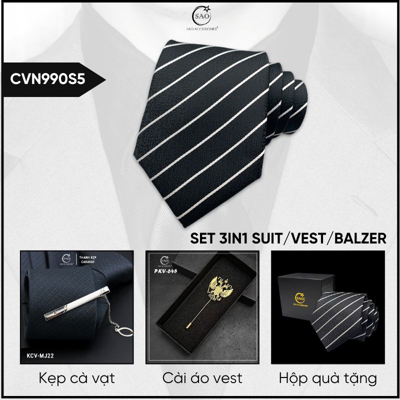 Combo Cà Vạt Nam 3in1 (CVN990S6)