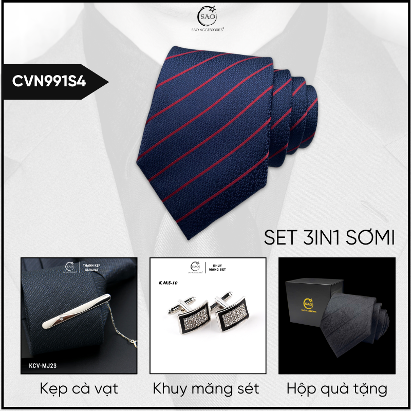 Combo Cà Vạt Nam 3in1 (CVN991S4)