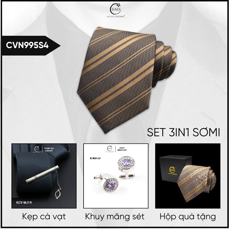 Combo Cà Vạt Nam 3in1 (CVN995S4)