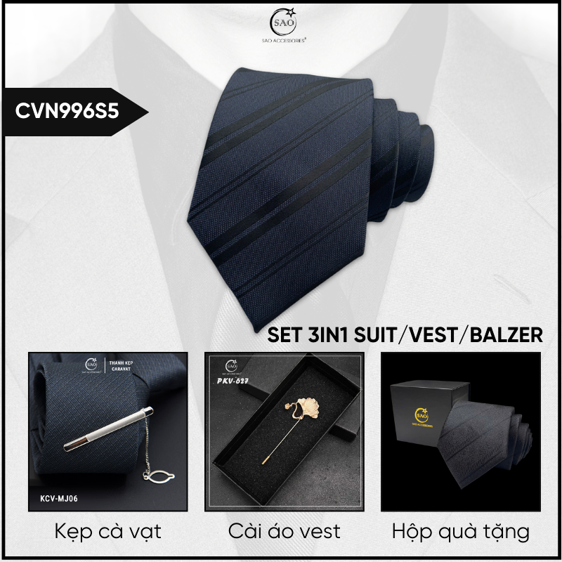 Combo Cà Vạt Nam 3in1 (CVN996S6)
