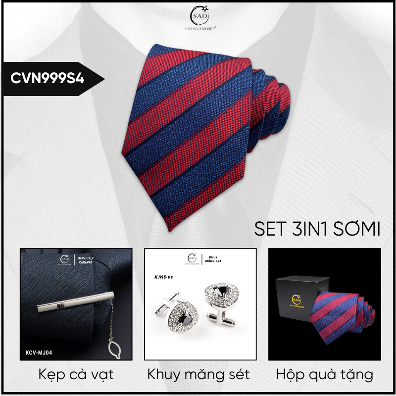 Combo Cà Vạt Nam 3in1 (CVN999S4)