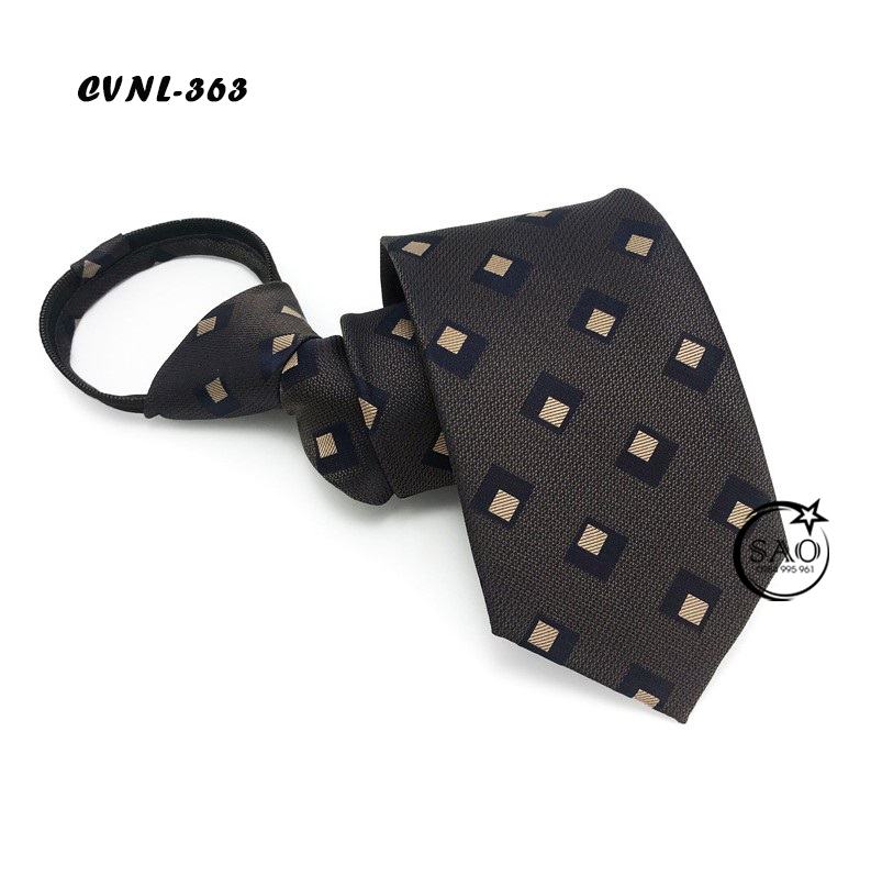Caravat Cà Vạt Nam SAO 8cm Phong Cách Cổ Điển Thắt Sẵn Tiện Lợi (CVNL363)