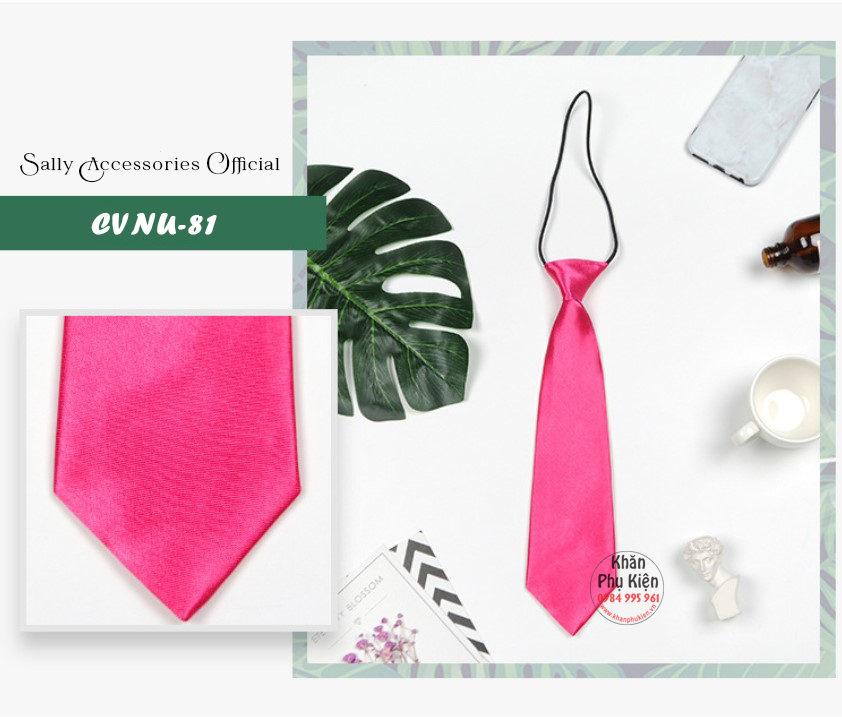 Caravat Cà Vạt Nữ Ngắn Thắt Sẵn Công Sở (CVNU81)