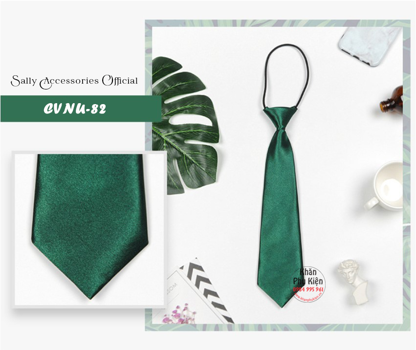 Caravat Cà Vạt Nữ Ngắn Thắt Sẵn Công Sở (CVNU82)
