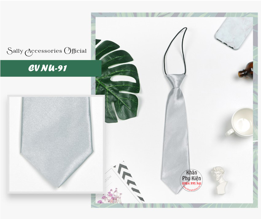 Caravat Cà Vạt Nữ Ngắn Thắt Sẵn Công Sở (CVNU91)