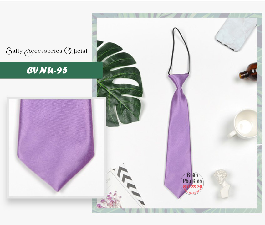 Caravat Cà Vạt Nữ Ngắn Thắt Sẵn Công Sở (CVNU95)