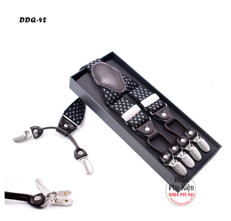 Dây Đeo Quần Chữ Y Nam - Mã DDQ42 (6 kẹp)