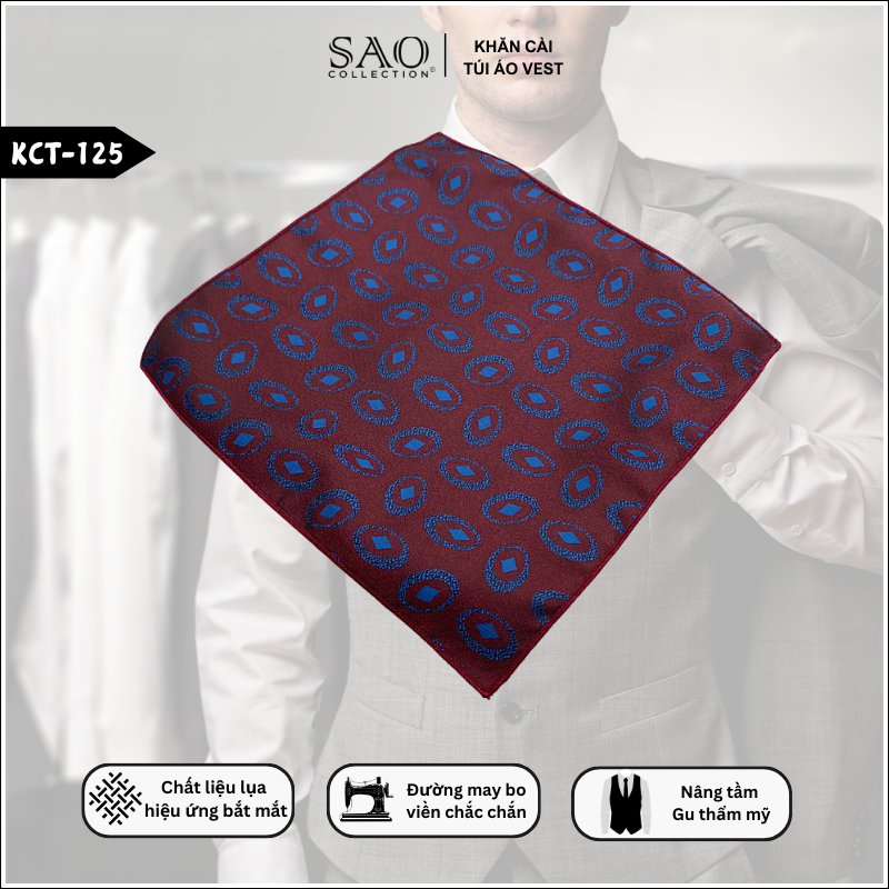 Pocket Square Khăn Cài Túi Áo Vest Nam (KCT125)