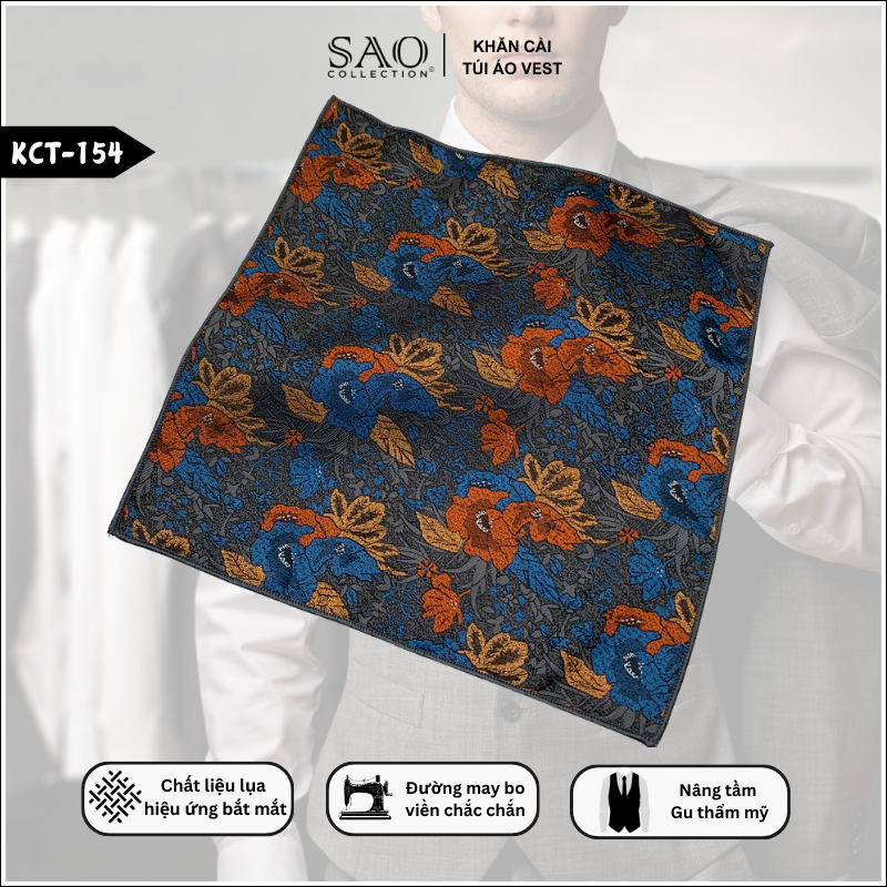 Pocket Square Khăn Cài Túi Áo Vest Nam (KCT154)