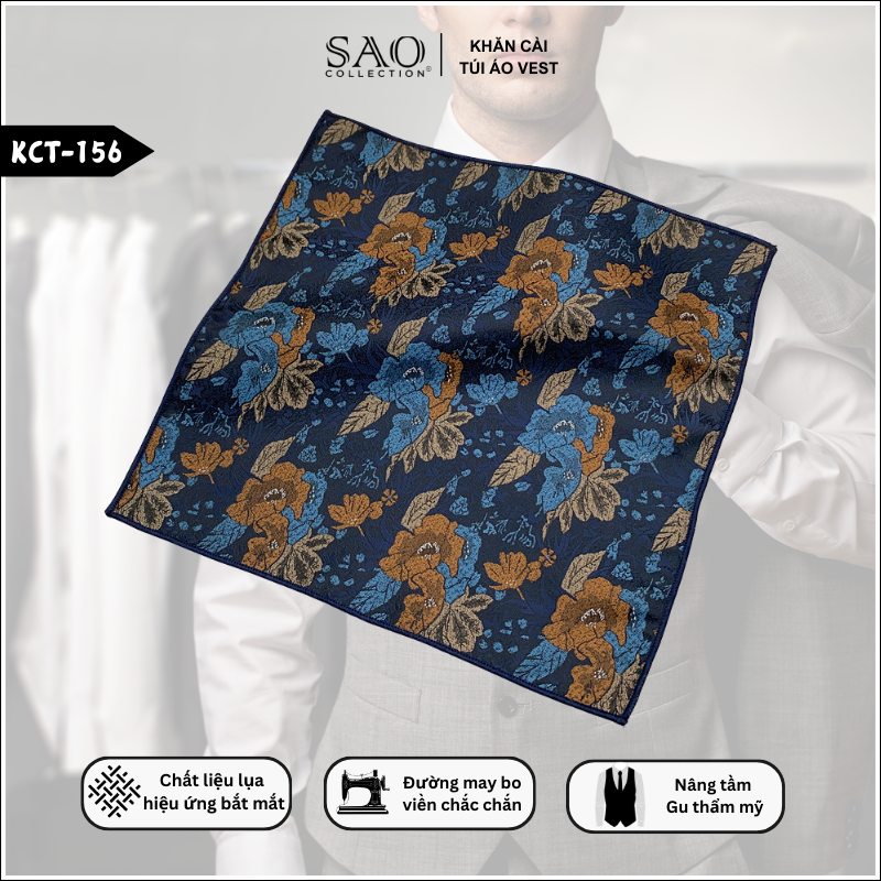 Pocket Square Khăn Cài Túi Áo Vest Nam (KCT156)