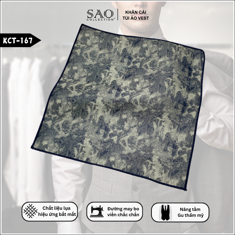 Pocket Square Khăn Cài Túi Áo Vest Nam (KCT167)