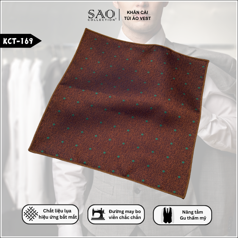Pocket Square Khăn Cài Túi Áo Vest Nam (KCT169)