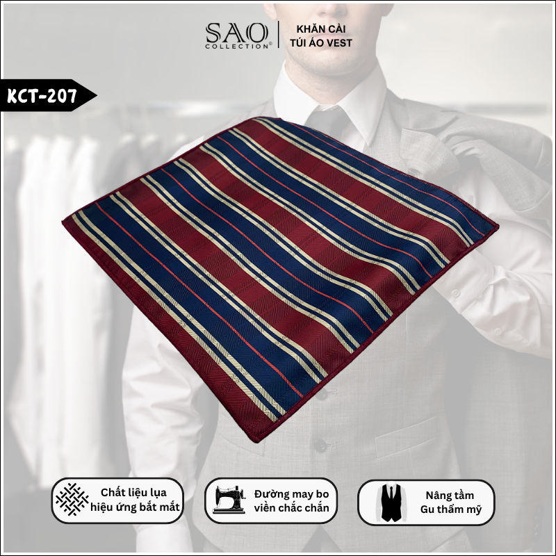Pocket Square Khăn Cài Túi Áo Vest Nam (KCT207)