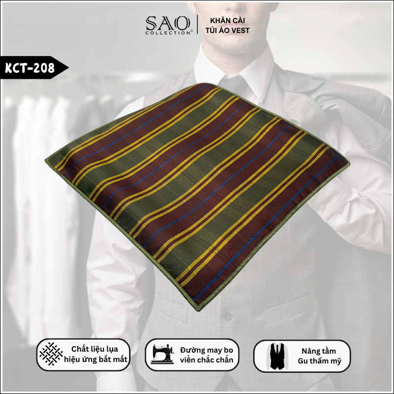 Pocket Square Khăn Cài Túi Áo Vest Nam (KCT208)
