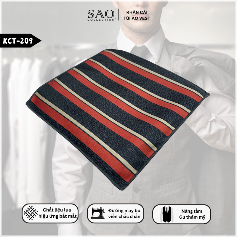 Pocket Square Khăn Cài Túi Áo Vest Nam (KCT209)