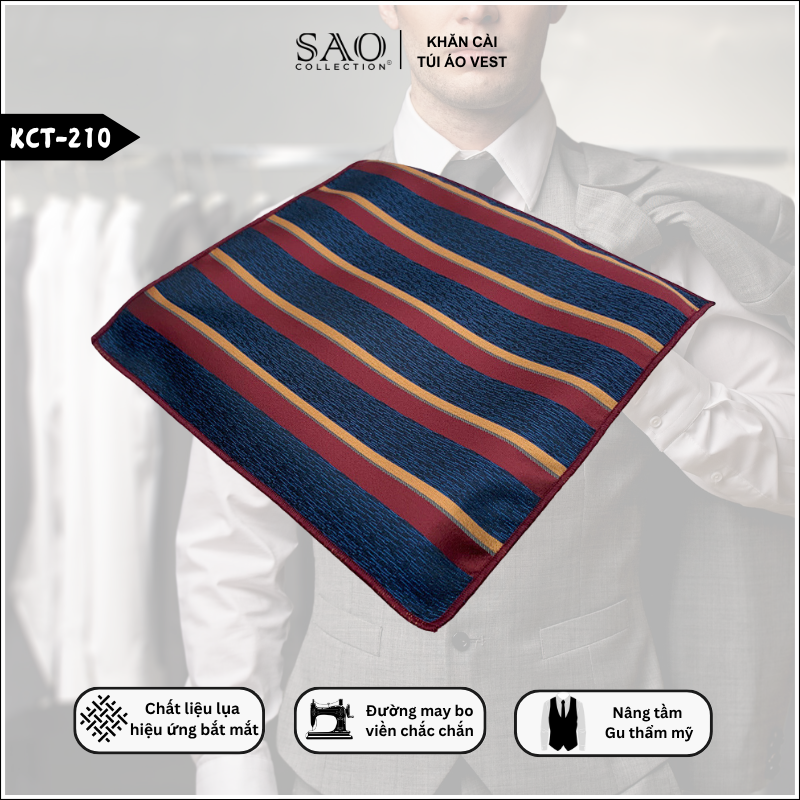 Pocket Square Khăn Cài Túi Áo Vest Nam (KCT210)