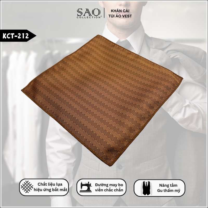 Pocket Square Khăn Cài Túi Áo Vest Nam (KCT212)