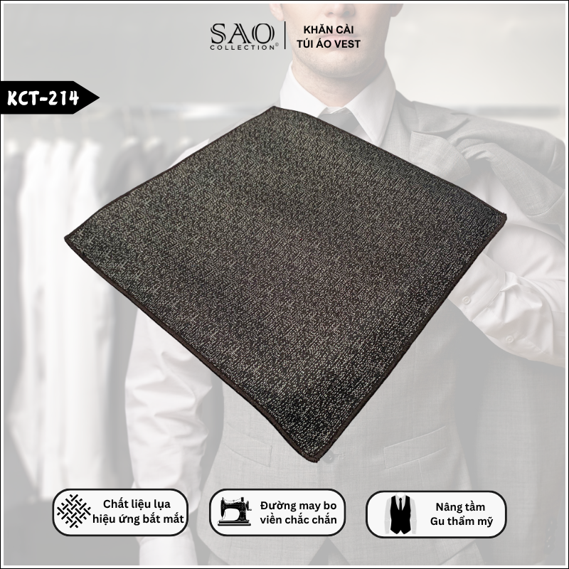 Pocket Square Khăn Cài Túi Áo Vest Nam (KCT214)