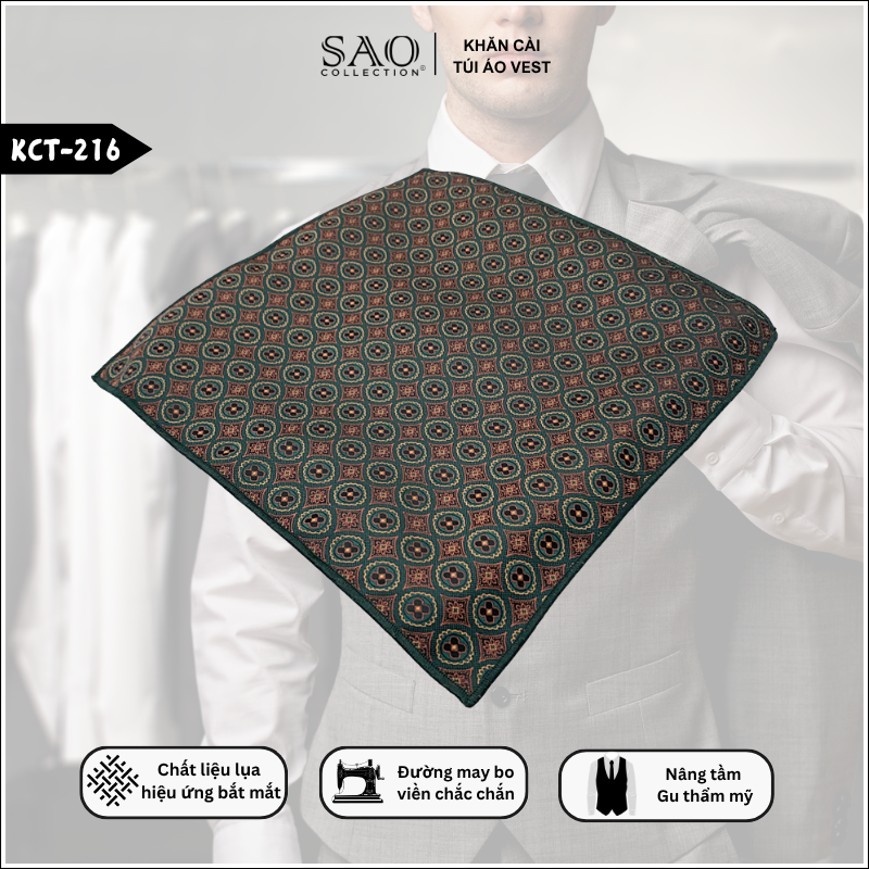 Pocket Square Khăn Cài Túi Áo Vest Nam (KCT216)