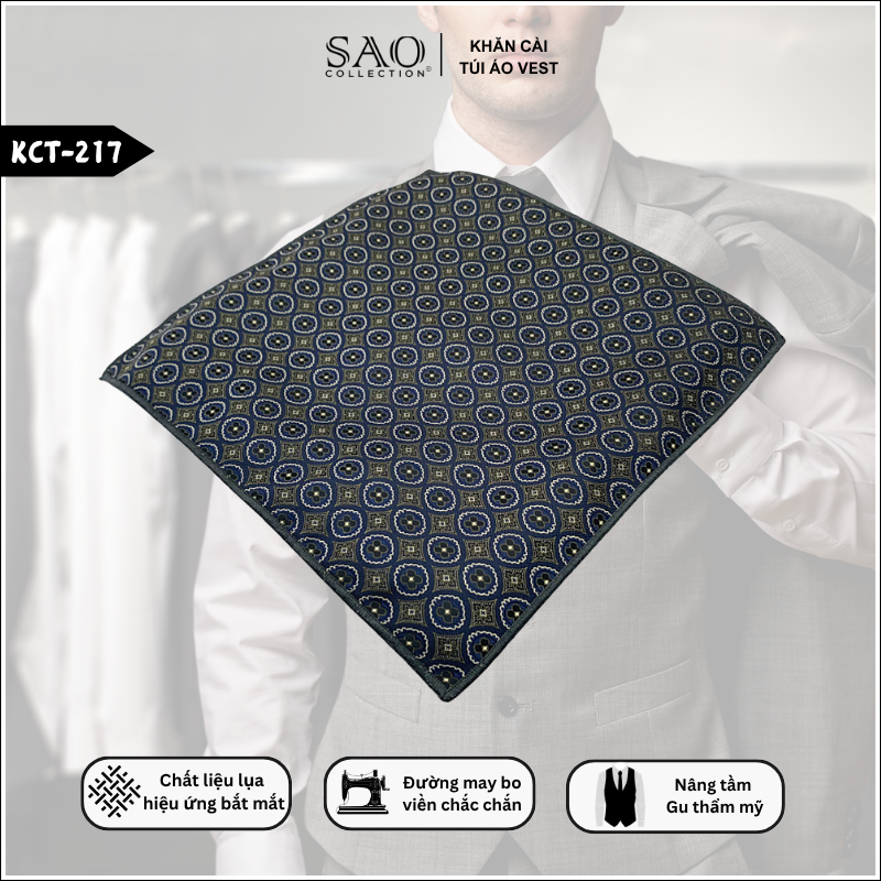 Pocket Square Khăn Cài Túi Áo Vest Nam (KCT217)