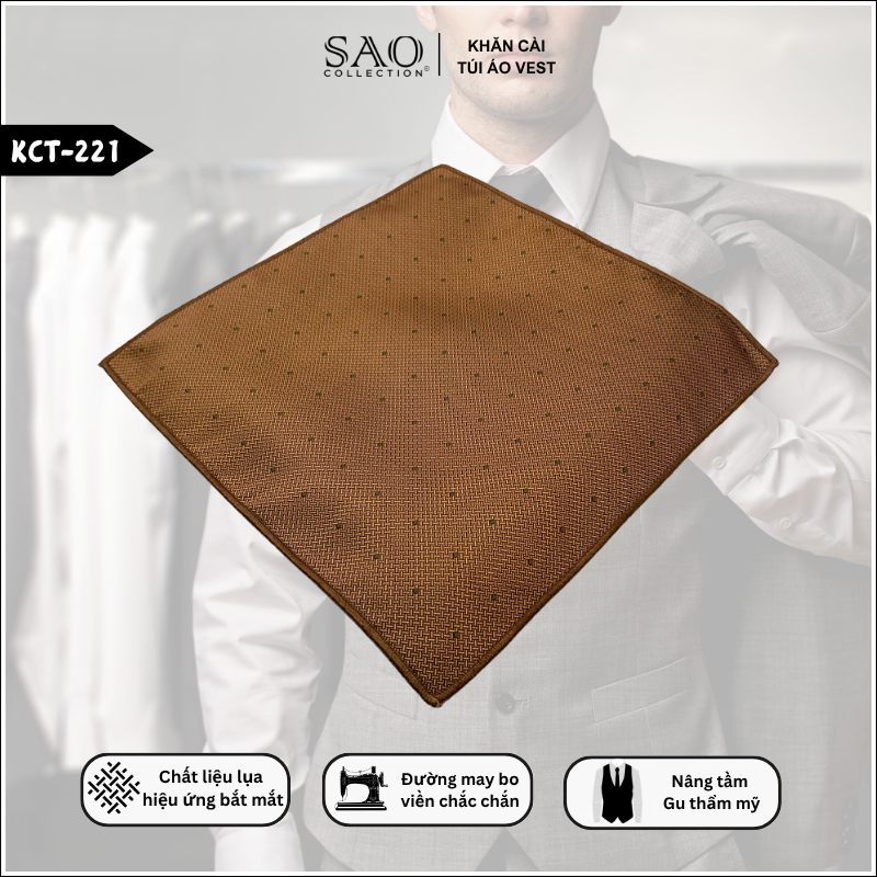 Pocket Square Khăn Cài Túi Áo Vest Nam (KCT221)