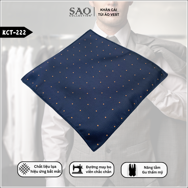 Pocket Square Khăn Cài Túi Áo Vest Nam (KCT222)