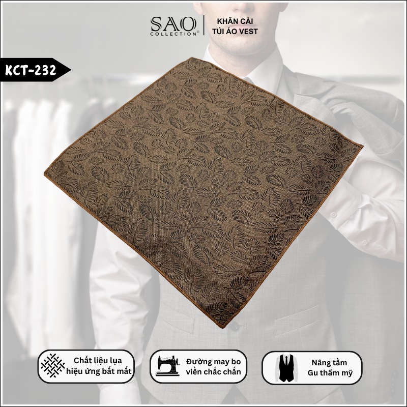 Pocket Square Khăn Cài Túi Áo Vest Nam (KCT232)