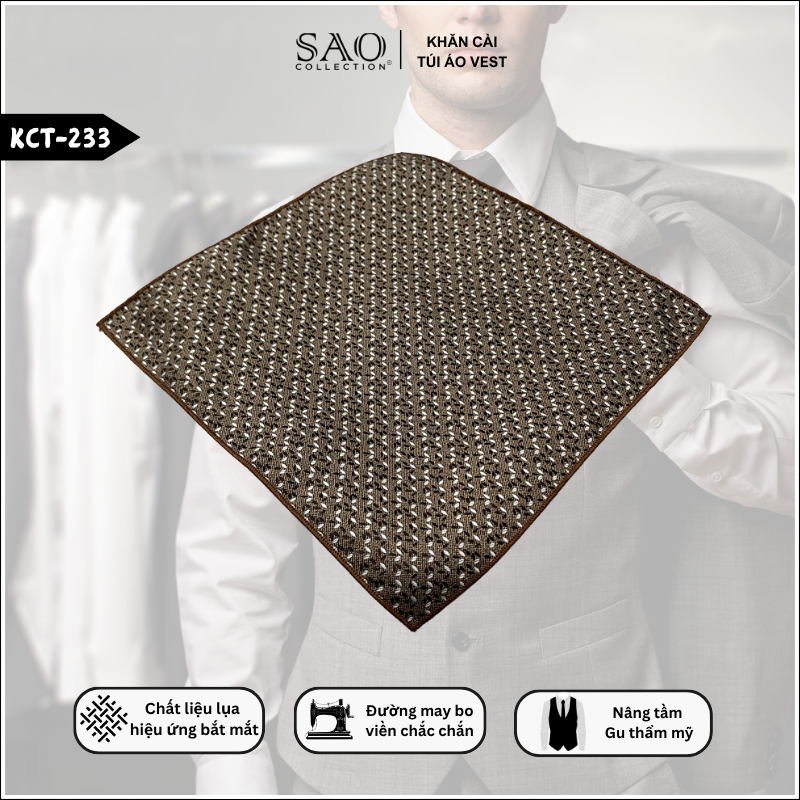 Pocket Square Khăn Cài Túi Áo Vest Nam (KCT233)