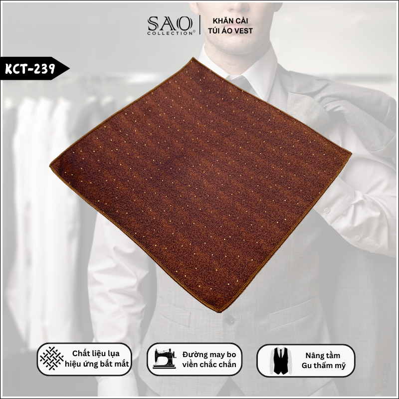 Pocket Square Khăn Cài Túi Áo Vest Nam (KCT239)