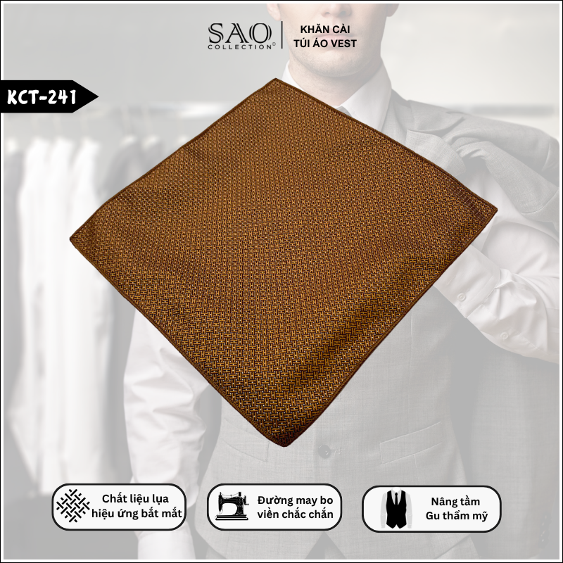 Pocket Square Khăn Cài Túi Áo Vest Nam (KCT241)