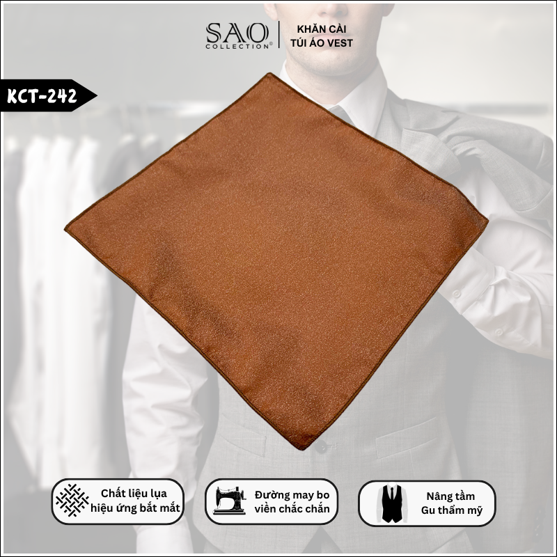 Pocket Square Khăn Cài Túi Áo Vest Nam (KCT242)
