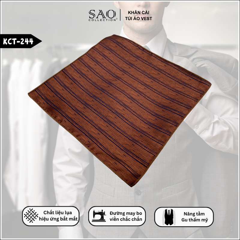Pocket Square Khăn Cài Túi Áo Vest Nam (KCT244)