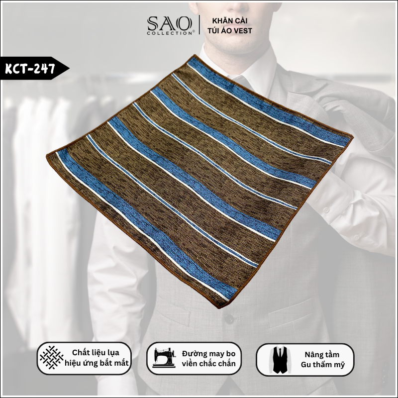 Pocket Square Khăn Cài Túi Áo Vest Nam (KCT247)