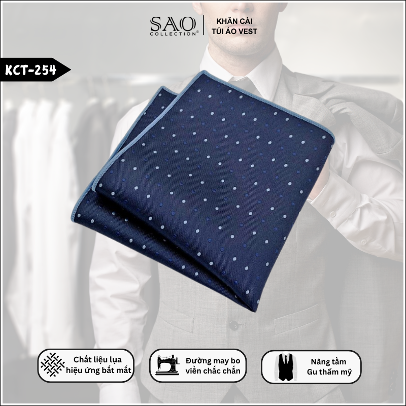 Pocket Square Khăn Cài Túi Áo Vest Nam (KCT254)
