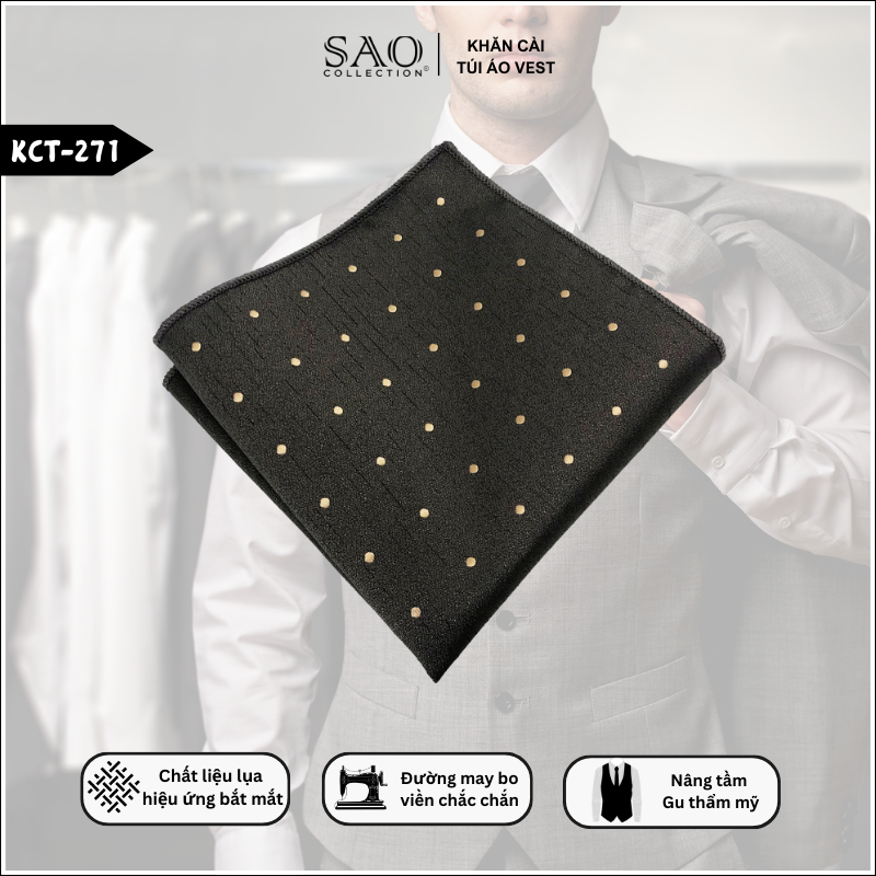 Pocket Square Khăn Cài Túi Áo Vest Nam (KCT271)