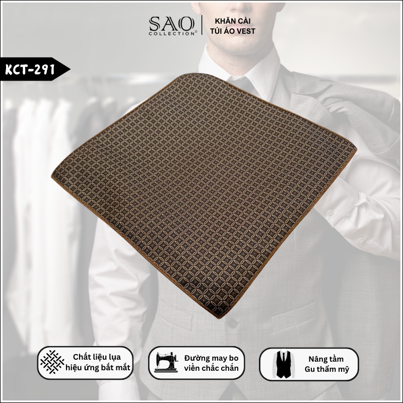 Pocket Square Khăn Cài Túi Áo Vest Nam (KCT291)