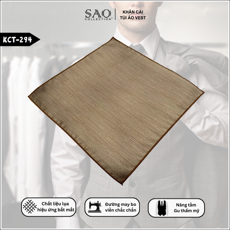 Pocket Square Khăn Cài Túi Áo Vest Nam (KCT294)