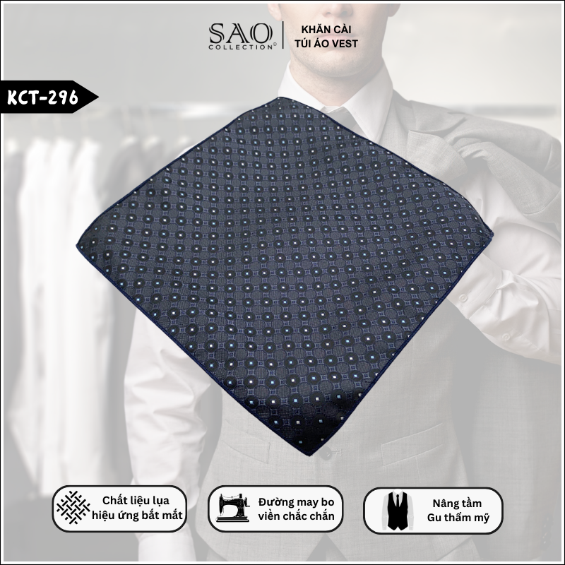 Pocket Square Khăn Cài Túi Áo Vest Nam (KCT296)