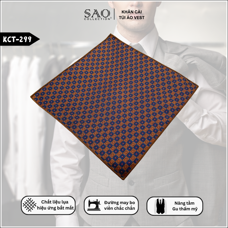 Pocket Square Khăn Cài Túi Áo Vest Nam (KCT299)
