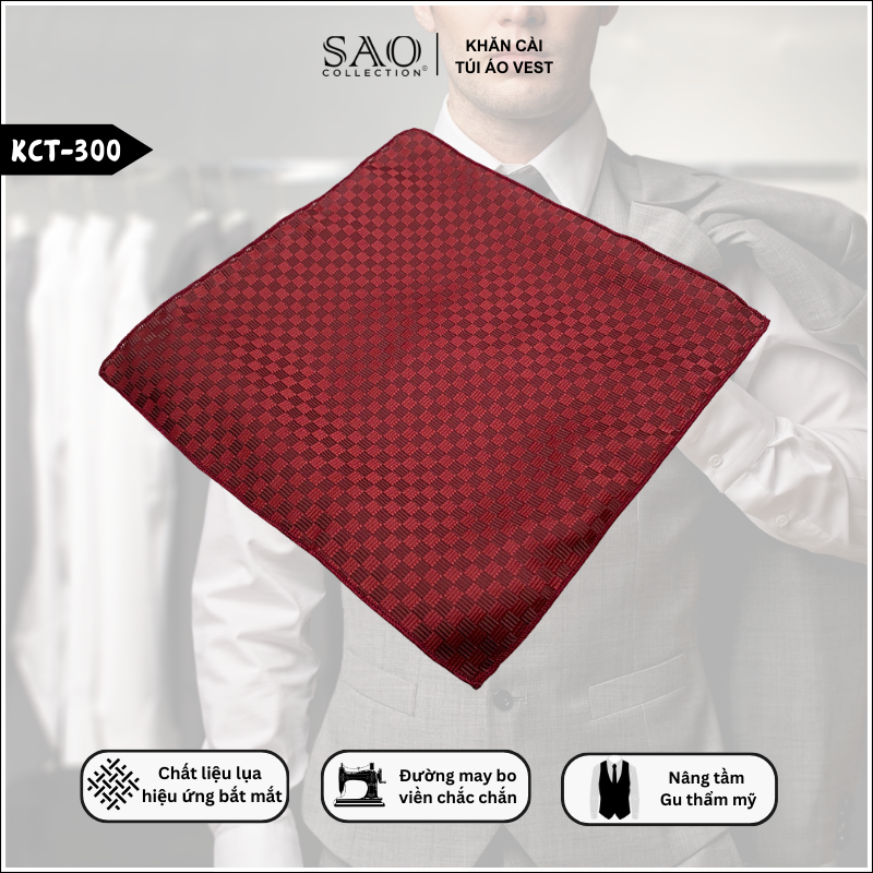 Pocket Square Khăn Cài Túi Áo Vest Nam (KCT300)