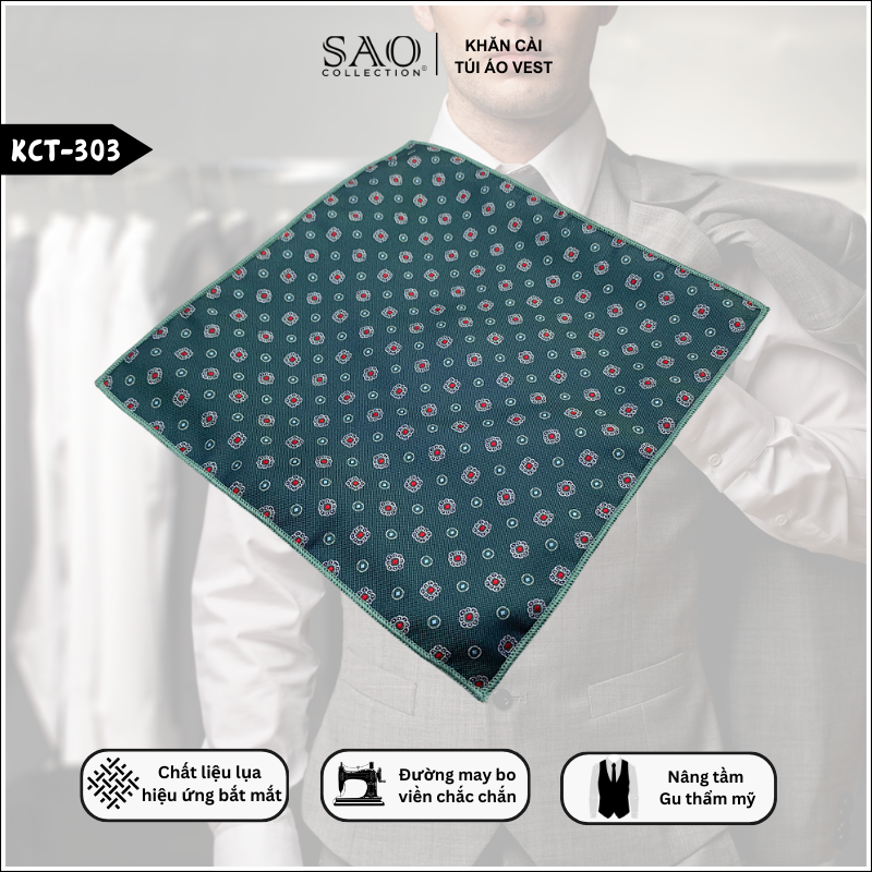 Pocket Square Khăn Cài Túi Áo Vest Nam (KCT303)