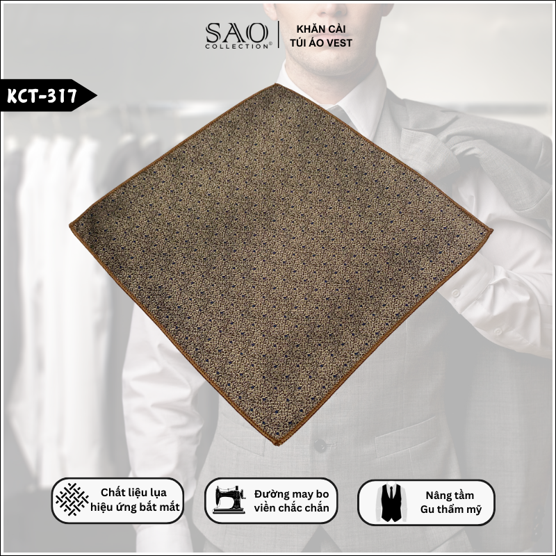 Pocket Square Khăn Cài Túi Áo Vest Nam (KCT317)