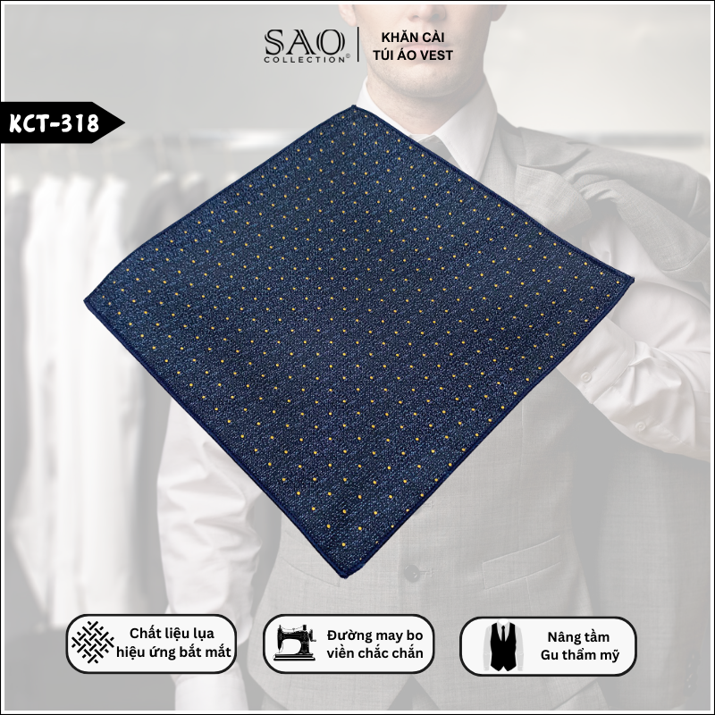 Pocket Square Khăn Cài Túi Áo Vest Nam (KCT318)