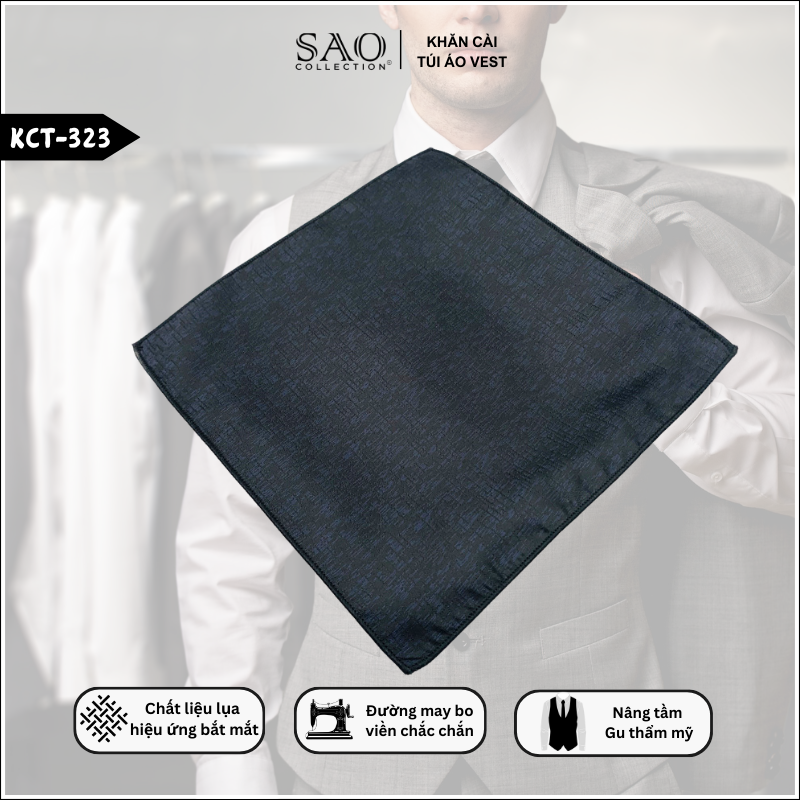 Pocket Square Khăn Cài Túi Áo Vest Nam (KCT323)