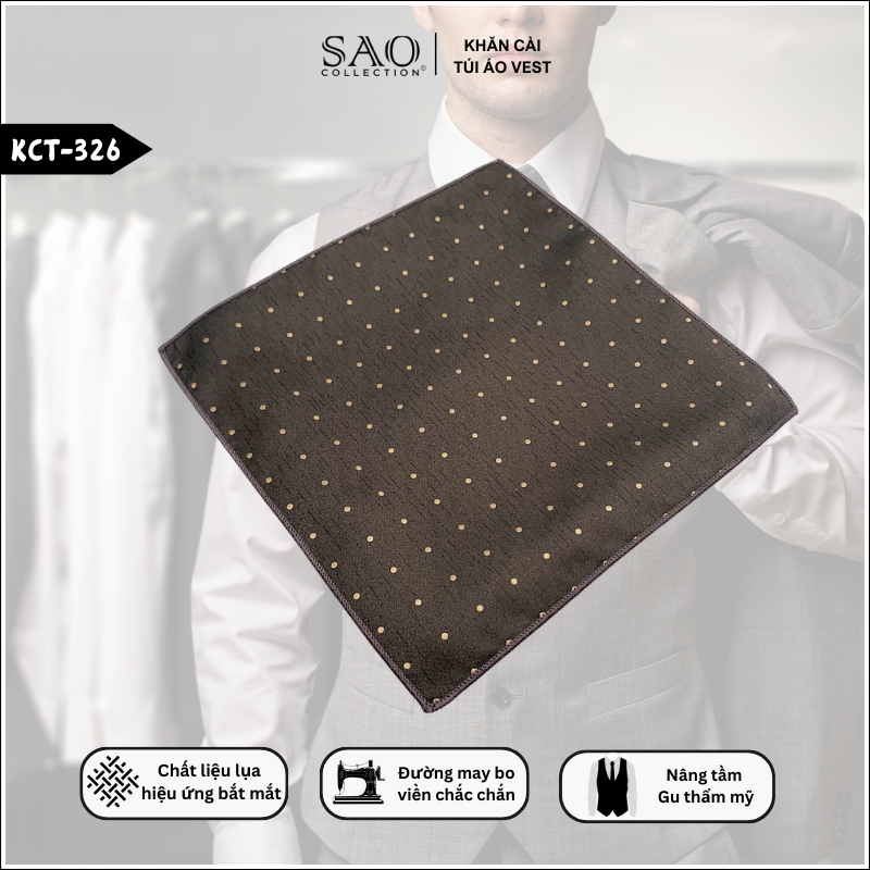 Pocket Square Khăn Cài Túi Áo Vest Nam (KCT326)